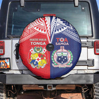 Rugby Samoa And Tonga Spare Tire Cover Toa Samoa With Mate Maa - Polynesian Pride