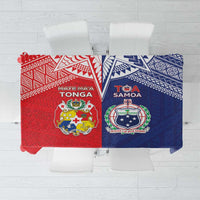 Rugby Samoa And Tonga Tablecloth Toa Samoa With Mate Maa - Polynesian Pride