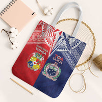 Rugby Samoa And Tonga Tote Bag Toa Samoa With Mate Maa - Polynesian Pride