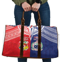 Rugby Samoa And Tonga Travel Bag Toa Samoa With Mate Maa - Polynesian Pride