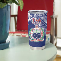 Custom Rugby Samoa And Tonga Tumbler Cup Toa Samoa With Mate Maa - Polynesian Pride