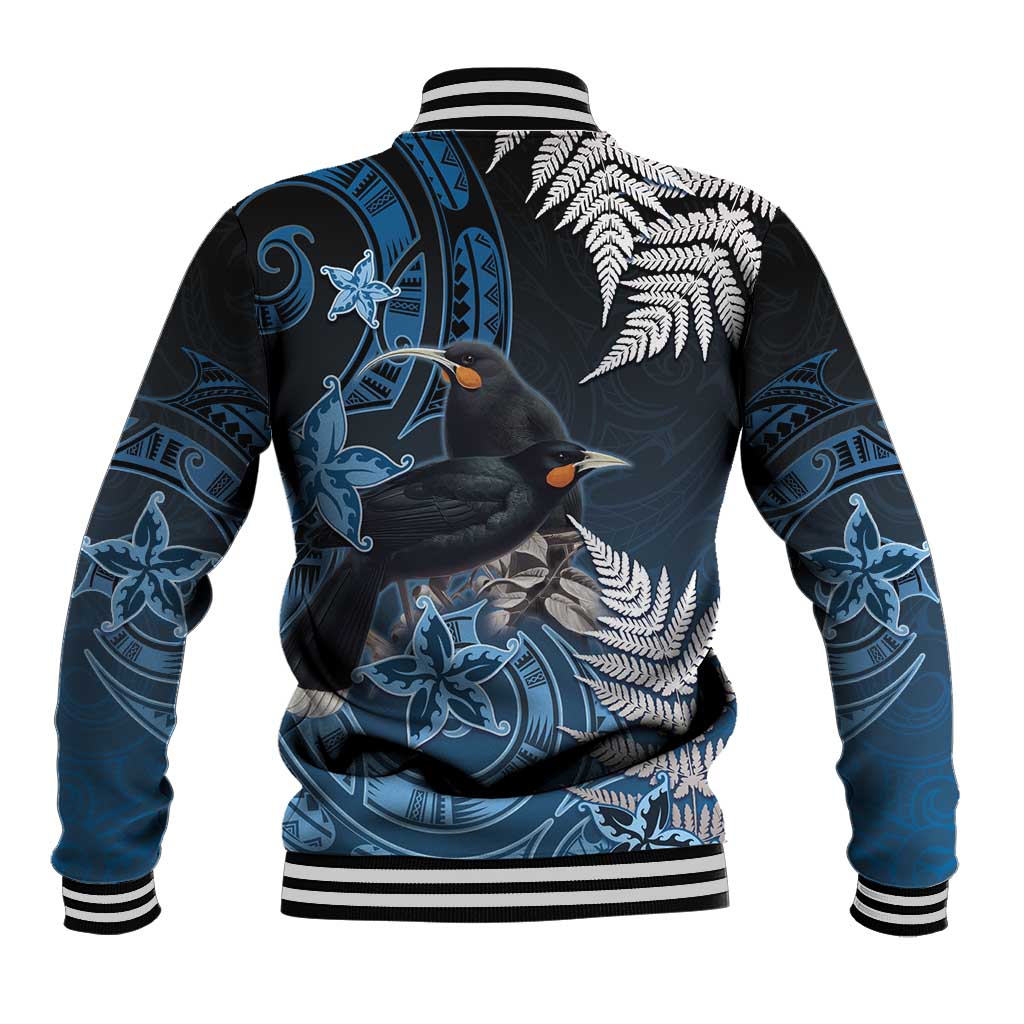 New Zealand Huia Bird Baseball Jacket Aotearoa Maori Pattern LT05 - Polynesian Pride