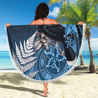 New Zealand Huia Bird Beach Blanket Aotearoa Maori Pattern LT05 - Polynesian Pride