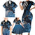 New Zealand Huia Bird Family Matching Short Sleeve Bodycon Dress and Hawaiian Shirt Aotearoa Maori Pattern