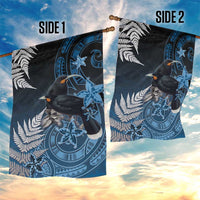 New Zealand Huia Bird Garden Flag Aotearoa Maori Pattern LT05 - Polynesian Pride