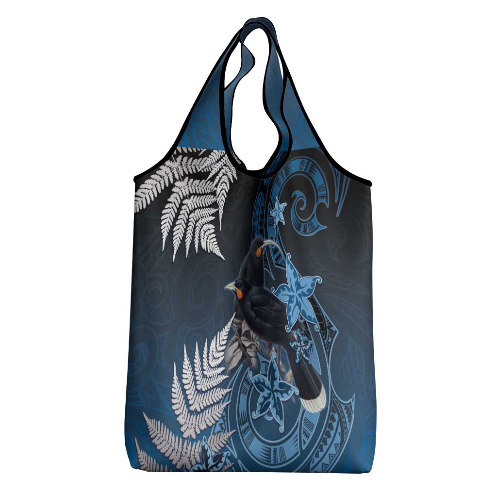 New Zealand Huia Bird Grocery Bag Aotearoa Maori Pattern LT05 - Polynesian Pride
