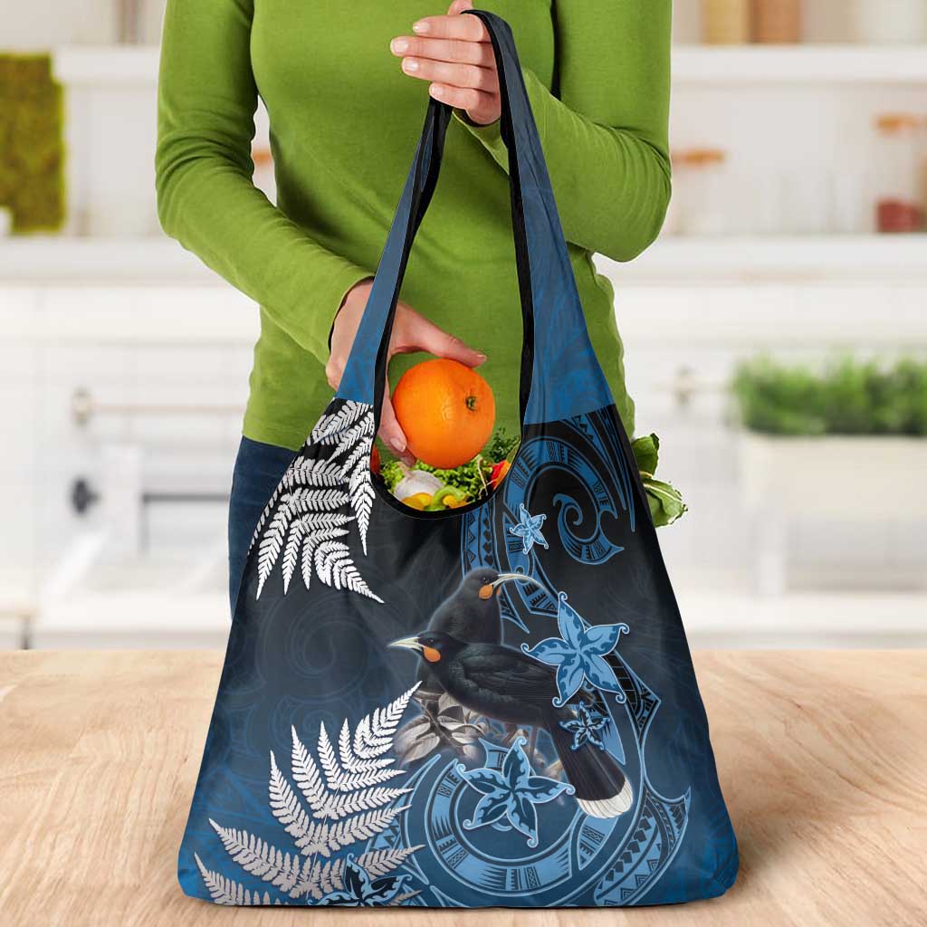 New Zealand Huia Bird Grocery Bag Aotearoa Maori Pattern LT05 - Polynesian Pride