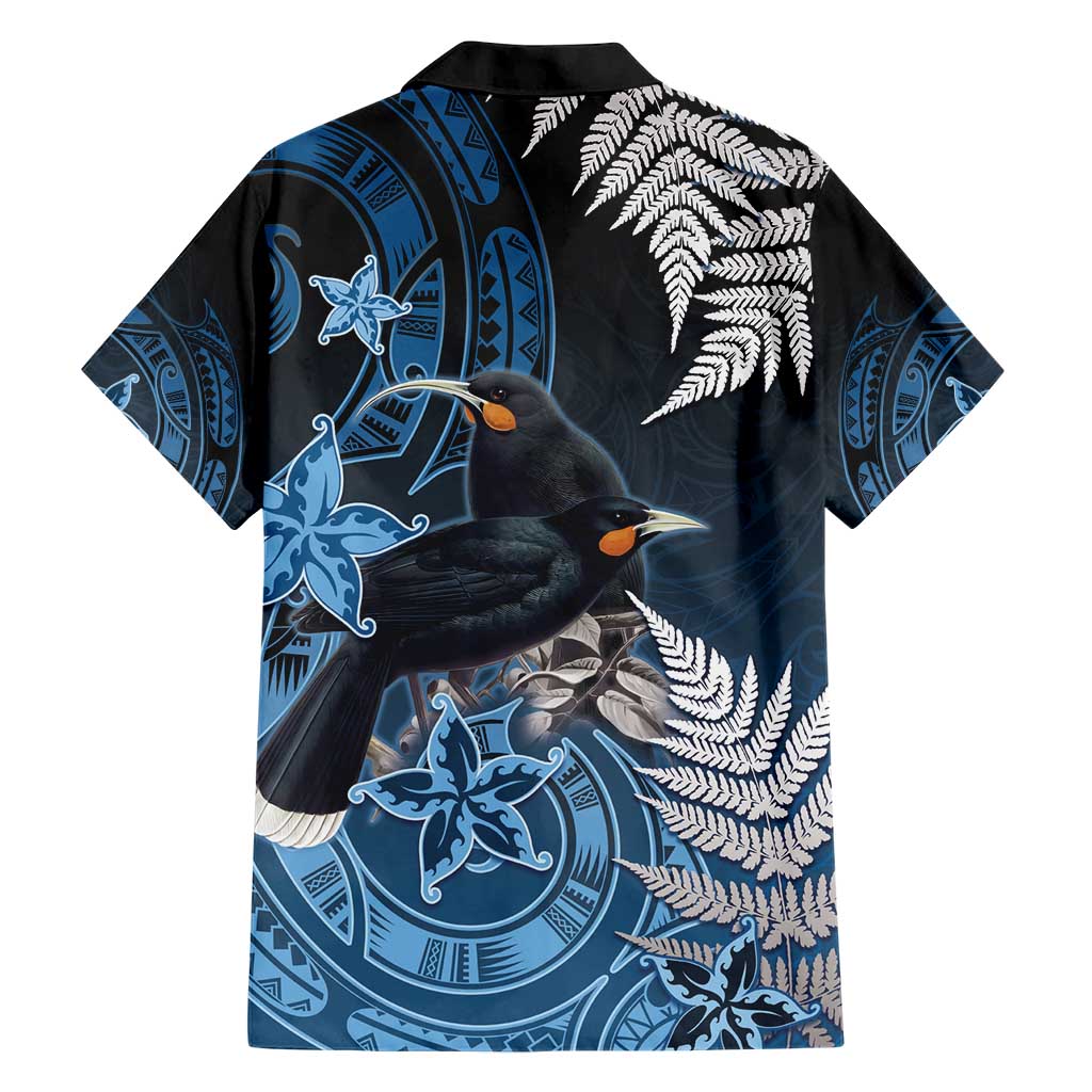 New Zealand Huia Bird Hawaiian Shirt Aotearoa Maori Pattern LT05 - Polynesian Pride