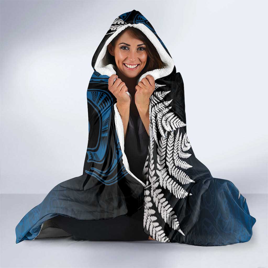 New Zealand Huia Bird Hooded Blanket Aotearoa Maori Pattern LT05 - Polynesian Pride