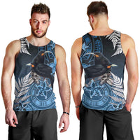 New Zealand Huia Bird Men Tank Top Aotearoa Maori Pattern LT05 - Polynesian Pride