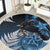 New Zealand Huia Bird Round Carpet Aotearoa Maori Pattern