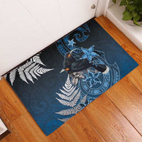 New Zealand Huia Bird Rubber Doormat Aotearoa Maori Pattern LT05 - Polynesian Pride
