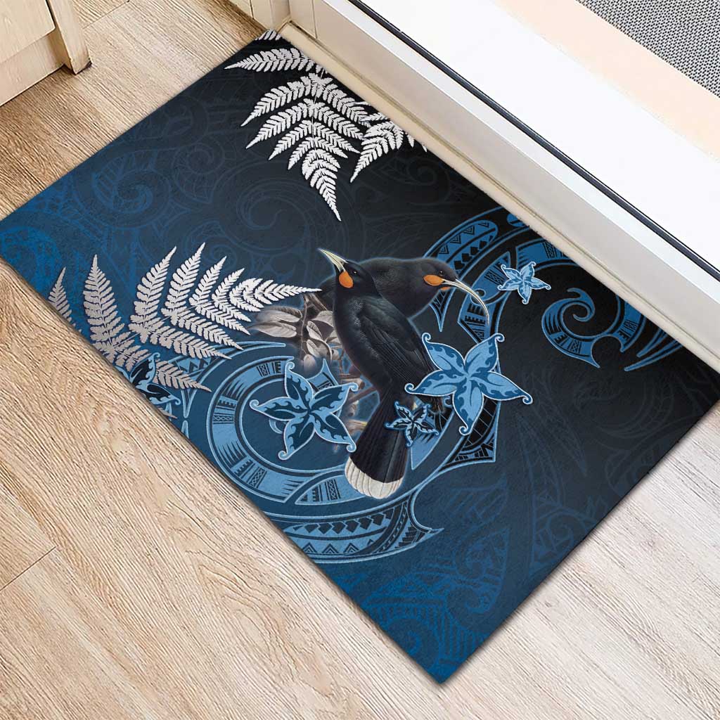 New Zealand Huia Bird Rubber Doormat Aotearoa Maori Pattern LT05 - Polynesian Pride
