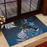 New Zealand Huia Bird Rubber Doormat Aotearoa Maori Pattern LT05 - Polynesian Pride