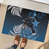 New Zealand Huia Bird Rubber Doormat Aotearoa Maori Pattern LT05 - Polynesian Pride