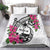 Guam Chamorro Bedding Set Bougainvillea White Polynesian Tribal Pattern