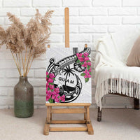Guam Chamorro Canvas Wall Art Bougainvillea White Polynesian Tribal Pattern LT05 - Polynesian Pride