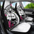 Guam Chamorro Car Seat Cover Bougainvillea White Polynesian Tribal Pattern