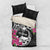 Guam Chamorro Bedding Set Bougainvillea Black Polynesian Tribal Pattern