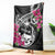 Guam Chamorro Blanket Bougainvillea Black Polynesian Tribal Pattern