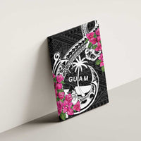 Guam Chamorro Canvas Wall Art Bougainvillea Black Polynesian Tribal Pattern LT05 - Polynesian Pride