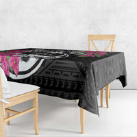 Guam Chamorro Tablecloth Bougainvillea Black Polynesian Tribal Pattern LT05 - Polynesian Pride