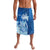 Personalised Bula Fiji Lavalava Fijian Masi Pattern With Blue Coat Of Arms LT05 Blue - Polynesian Pride