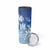 Bula Fiji Skinny Tumbler Fijian Masi Pattern With Blue Coat Of Arms