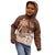 Personalised Bula Fiji Kid Hoodie Fijian Masi Pattern With Brown Coat Of Arms LT05 - Polynesian Pride