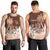 Personalised Bula Fiji Men Tank Top Fijian Masi Pattern With Brown Coat Of Arms LT05 - Polynesian Pride