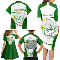 Custom Tailevu Rugby Family Matching Long Sleeve Bodycon Dress and Hawaiian Shirt Fiji Tapa Pattern LT05 - Polynesian Pride