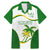 Custom Tailevu Rugby Family Matching Mermaid Dress and Hawaiian Shirt Fiji Tapa Pattern LT05 Dad's Shirt - Short Sleeve Green - Polynesian Pride