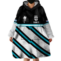 Custom Fiji Rugby Wearable Blanket Hoodie Fijian 7s With Tapa Pattern LT05 - Polynesian Pride