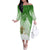 Happy Palm Sunday Family Matching Off Shoulder Long Sleeve Dress and Hawaiian Shirt With Polynesian Pattern LT05 Mom's Dress Green - Polynesian Pride