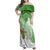 Happy Palm Sunday Family Matching Off Shoulder Maxi Dress and Hawaiian Shirt With Polynesian Pattern LT05 Mom's Dress Green - Polynesian Pride