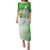 Happy Palm Sunday Family Matching Puletasi and Hawaiian Shirt With Polynesian Pattern LT05 Mom's Dress Green - Polynesian Pride