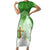 Happy Palm Sunday Family Matching Short Sleeve Bodycon Dress and Hawaiian Shirt With Polynesian Pattern LT05 Mom's Dress Green - Polynesian Pride