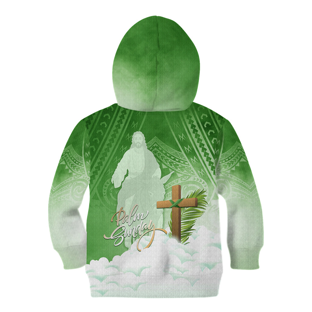 Happy Palm Sunday Kid Hoodie With Polynesian Pattern LT05 - Polynesian Pride