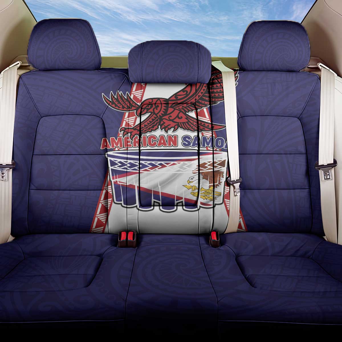 American Samoa Flag Day Back Car Seat Cover Flag Style