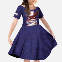 Personalised American Samoa Flag Day Family Matching Summer Maxi Dress and Hawaiian Shirt Flag Style