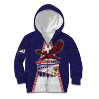 Personalised American Samoa Flag Day Kid Hoodie Flag Style
