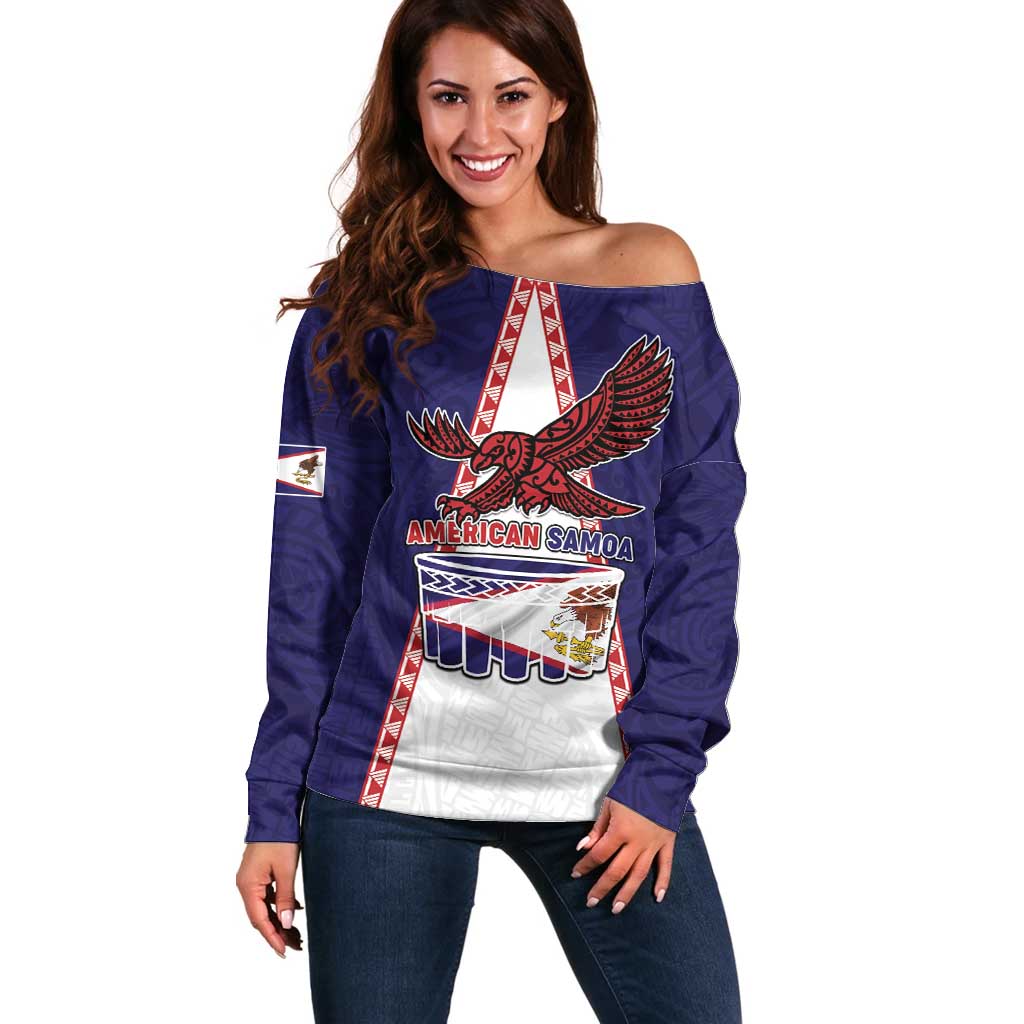 Personalised American Samoa Flag Day Off Shoulder Sweater Flag Style