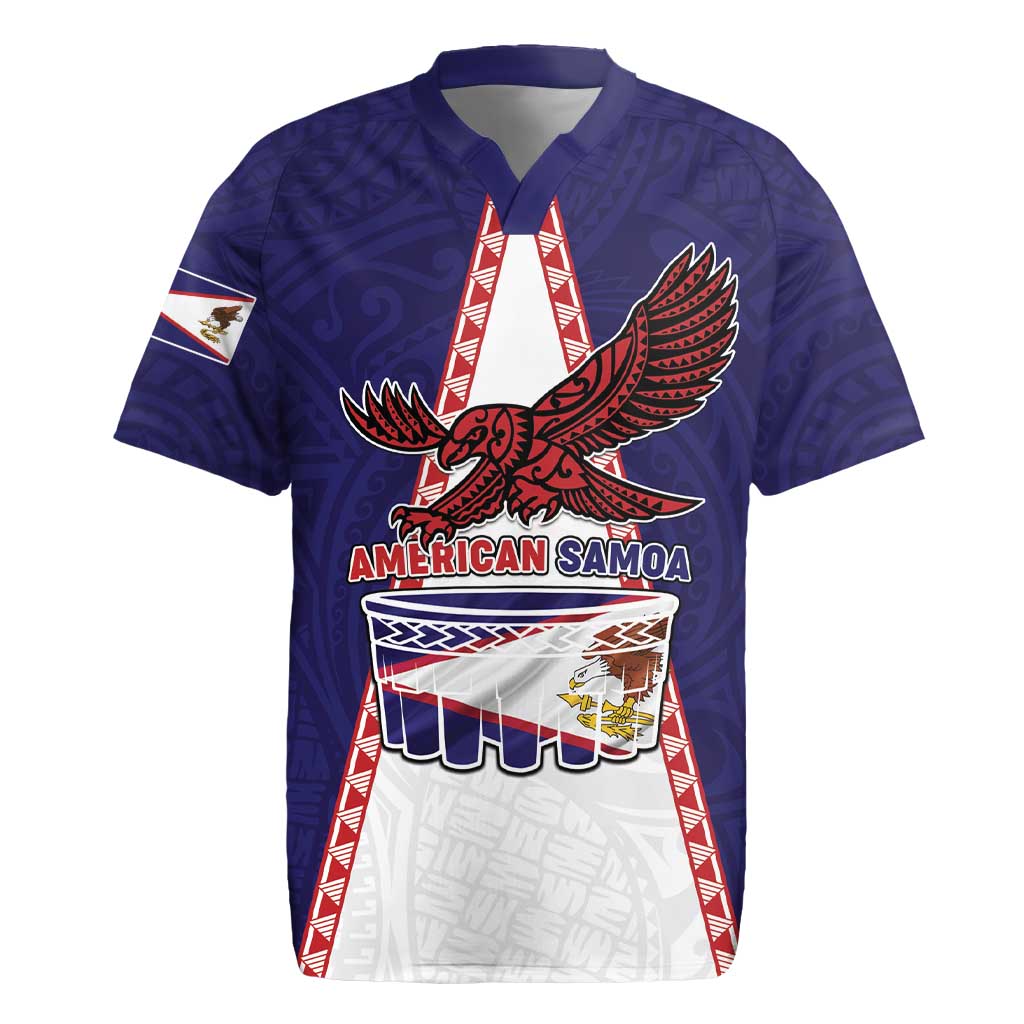 Personalised American Samoa Flag Day Rugby Jersey Flag Style
