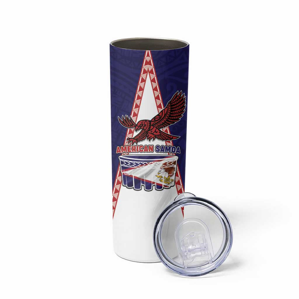 Personalised American Samoa Flag Day Skinny Tumbler Flag Style