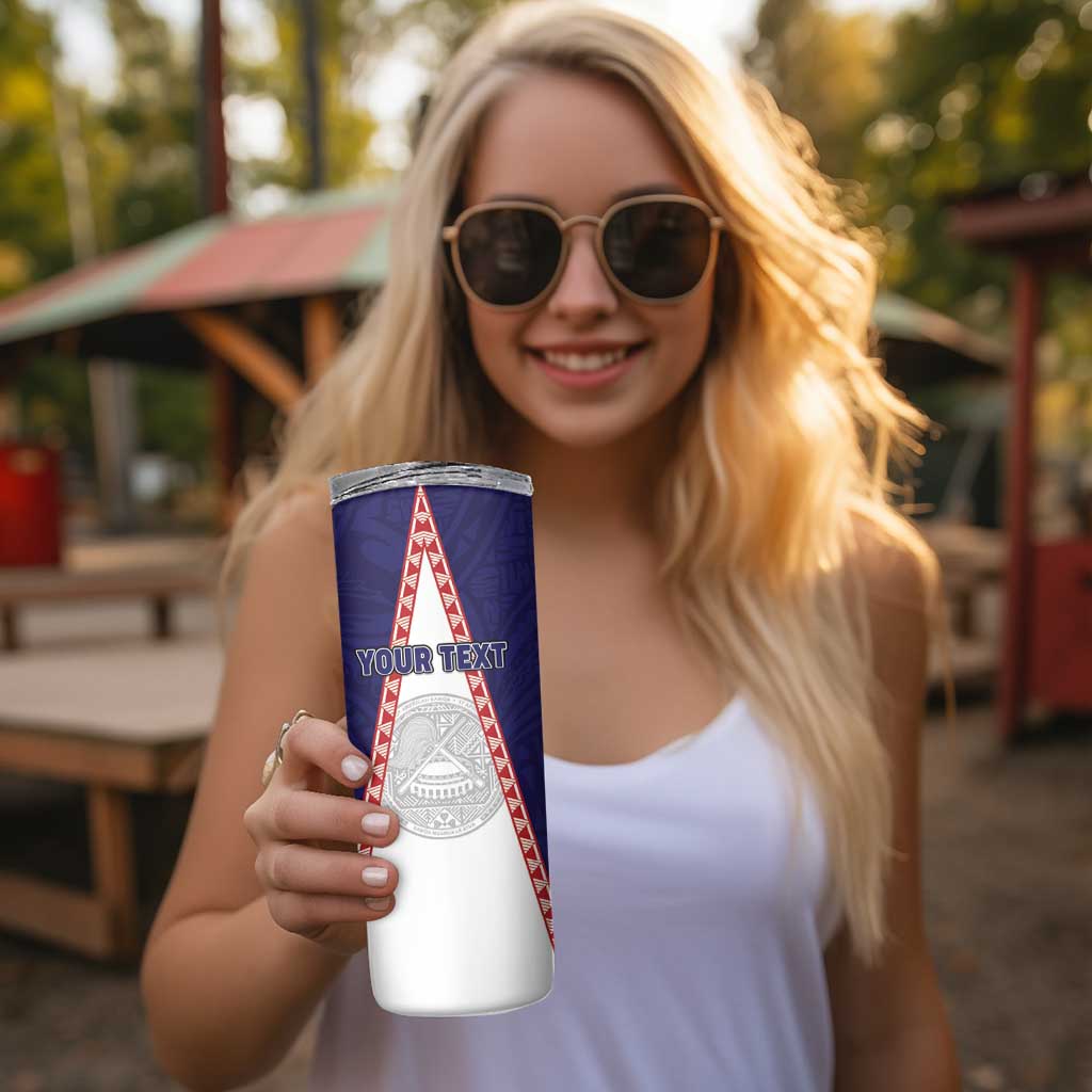 Personalised American Samoa Flag Day Skinny Tumbler Flag Style