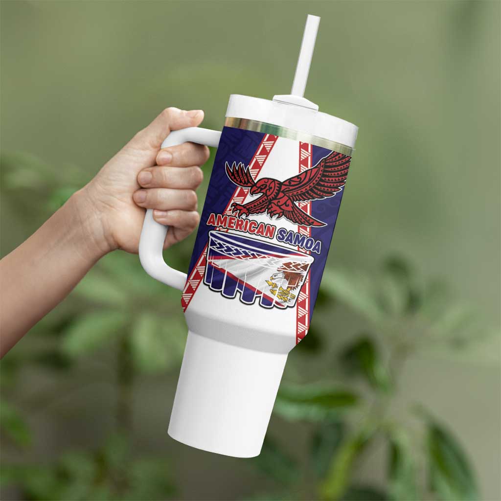 Personalised American Samoa Flag Day Tumbler With Handle Flag Style