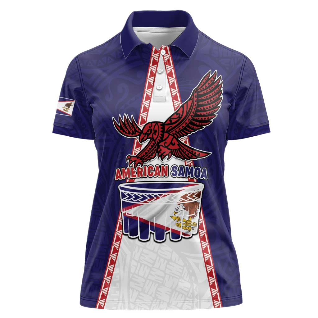 Personalised American Samoa Flag Day Women Polo Shirt Flag Style