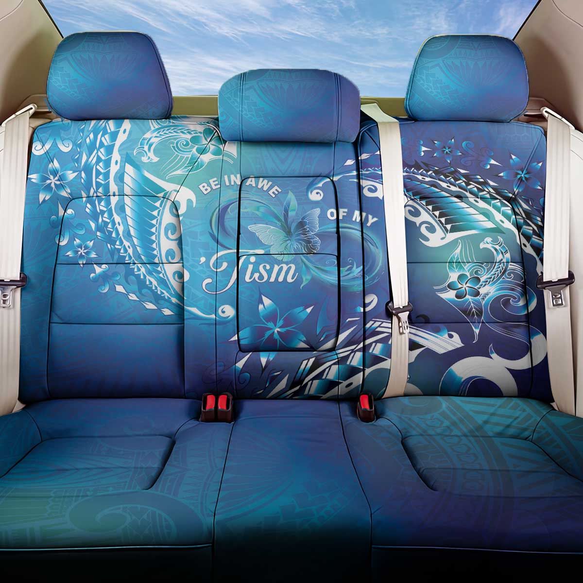 Polynesia Autism Awareness Back Car Seat Cover Be In Awe Of My 'Tism