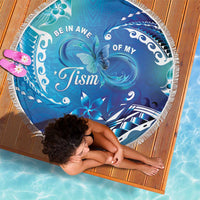 Polynesia Autism Awareness Beach Blanket Be In Awe Of My 'Tism LT05 - Polynesian Pride