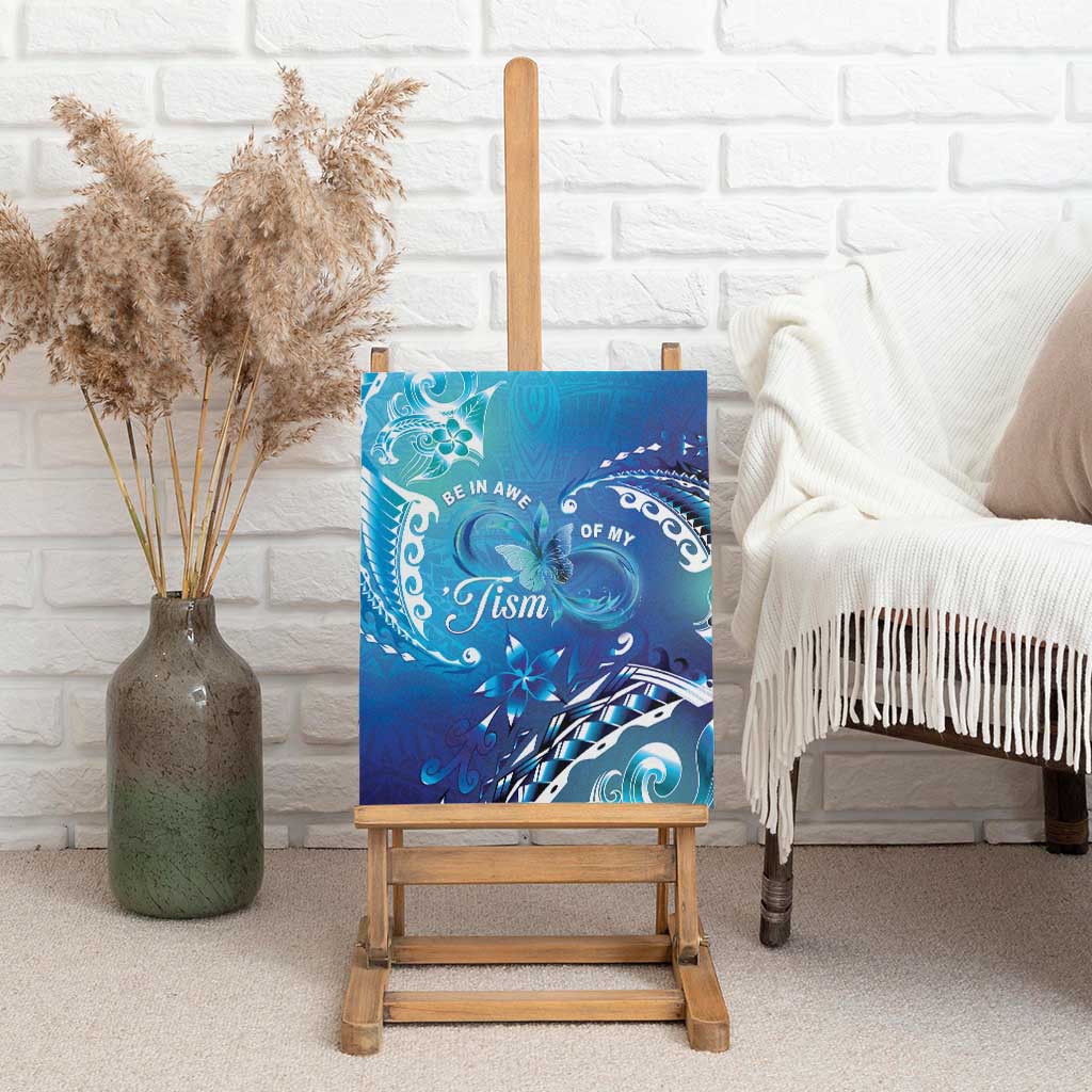 Polynesia Autism Awareness Canvas Wall Art Be In Awe Of My 'Tism LT05 - Polynesian Pride